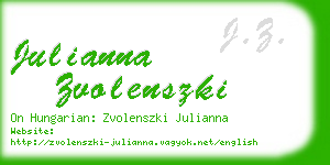 julianna zvolenszki business card